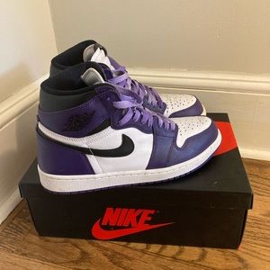 Jordan 1 court purple 2.0 size 8.5